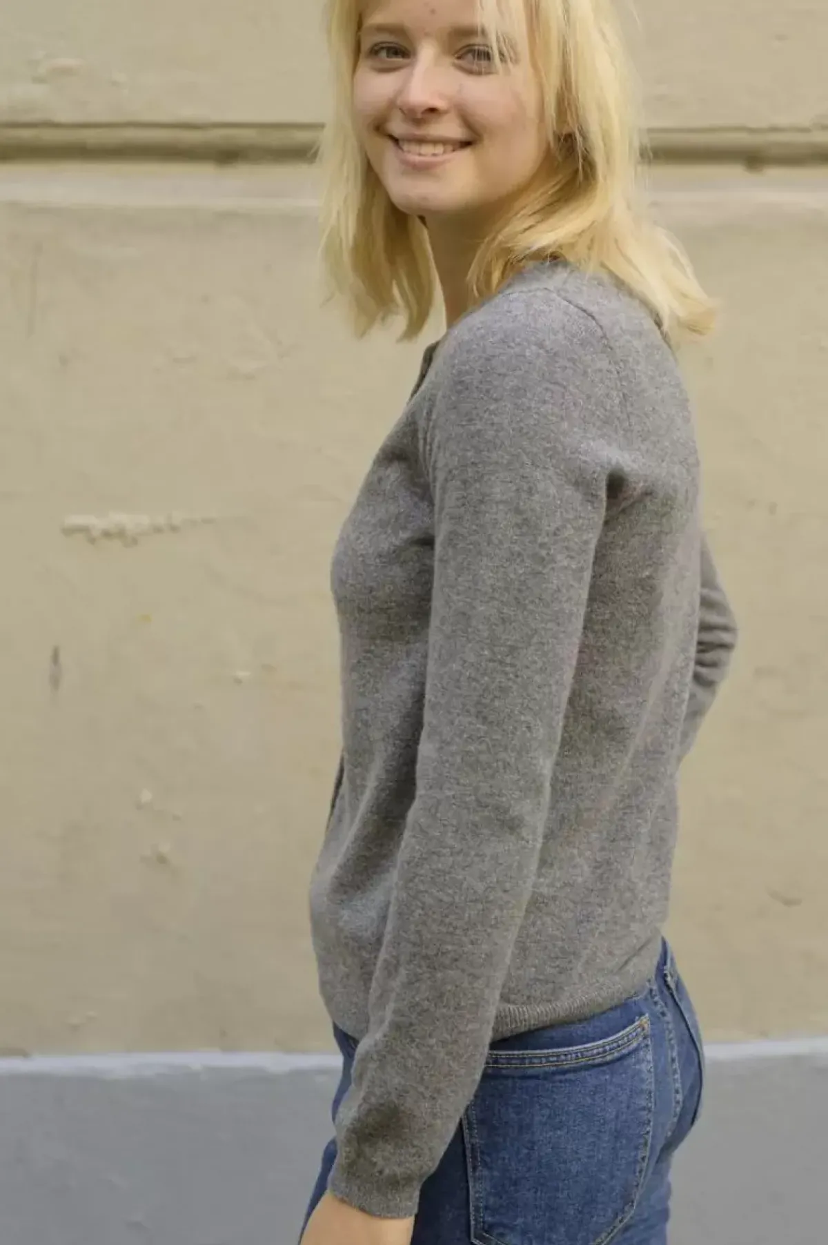 Danefæ Cardigan>Ess - Forget Me Not Merino Cardigan Heather Grey