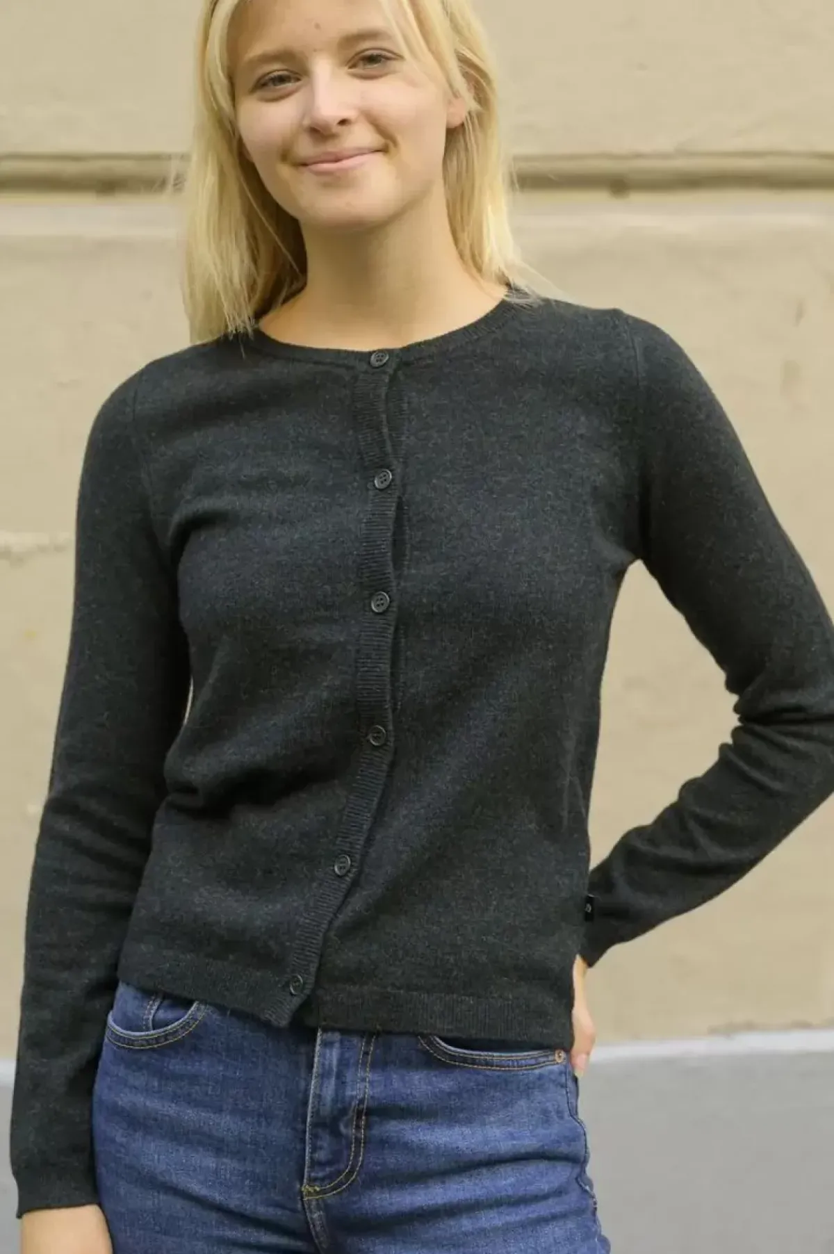 Danefæ Cardigan>Ess - Forget Me Not Merino Cardigan Deep Forest