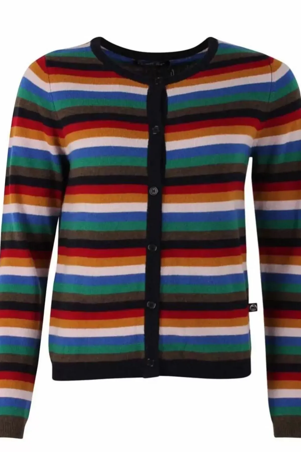 Danefæ Cardigan>Ess - Forget Me Not Merino Cardigan Royal Stripe