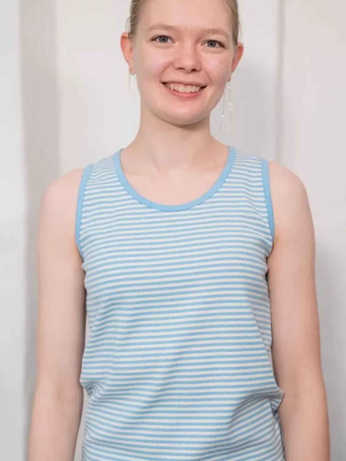 Danefæ Tops>Ess - Organic Danallinge Top Baby Blue/Chalk