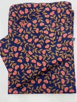 Danefæ Textilien Für Kinder>Ess - Organic Danebedlinen Junior Navy Fleurie
