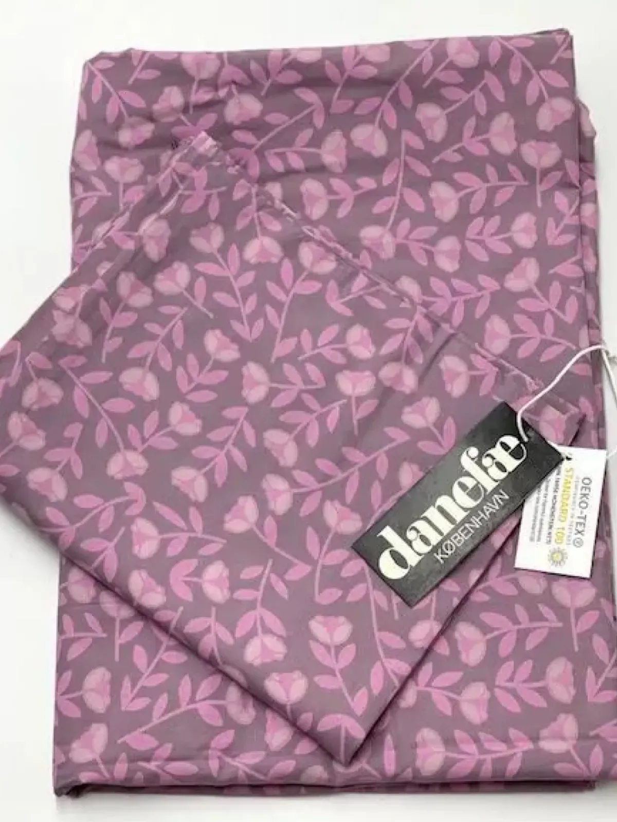 Danefæ Textilien Für Kinder>Ess - Organic Danebedlinen Junior Grey Rose Fleurie