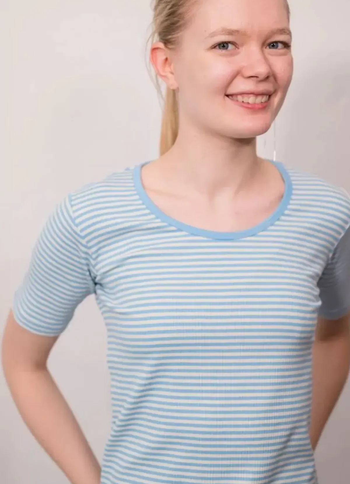 Danefæ T-Shirts>Ess - Organic Danegudhjem Tee Baby Blue/Chalk