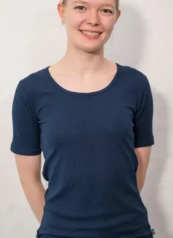 Danefæ T-Shirts>Ess - Organic Danegudhjem Tee Navy