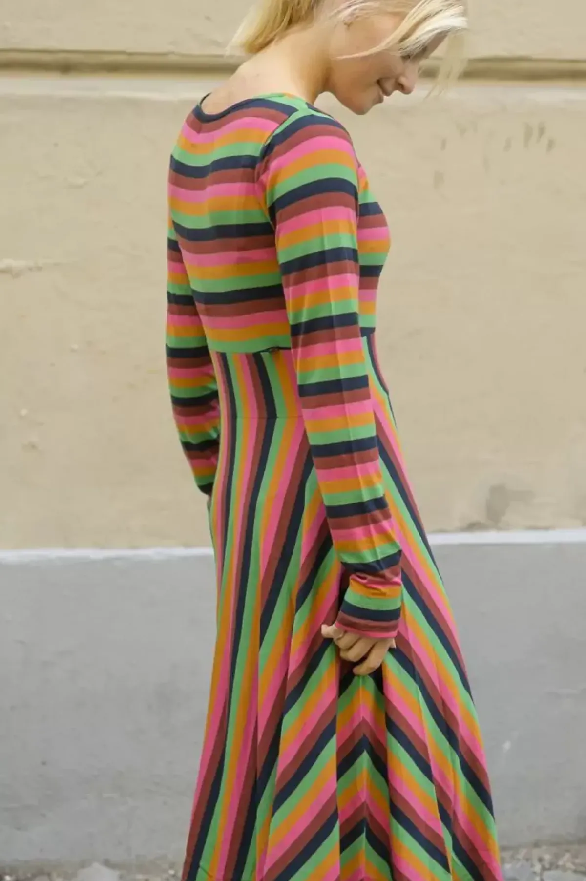 Danefæ Kleider>Ess - Sisse Wool Dress Tonic Stripe