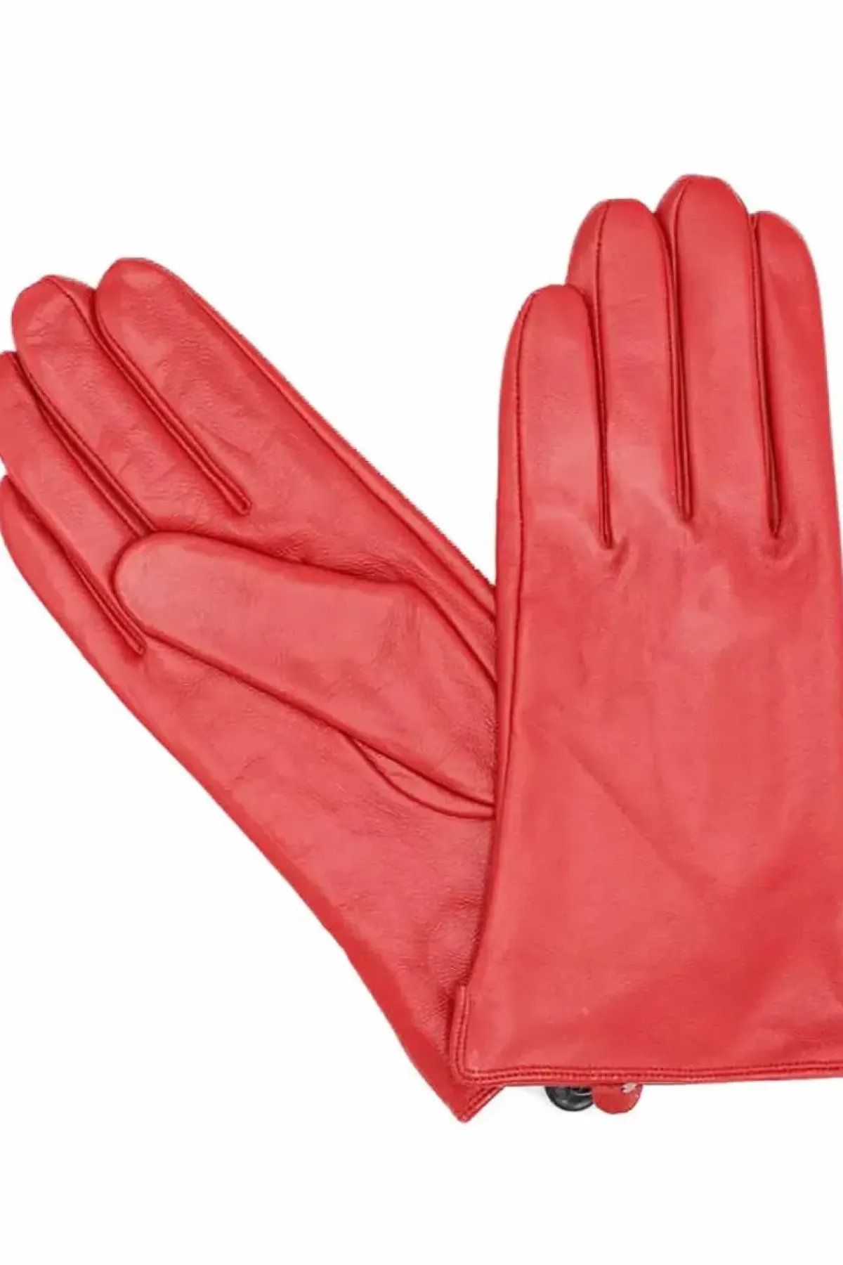 Danefæ Handschuhe>Fleeceforet Laederhandsker Red