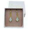 Danefæ Schmuck>Friihofsiig Oreringe Oval Drabe Iceblue
