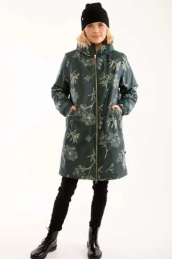 Danefæ Winterjacken>Gurli Winter Parka Black Green/Light Beige Hemlock