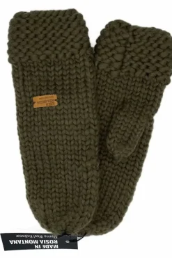 Danefæ Handschuhe>Handstrikket Merinould Vanter Military Olive