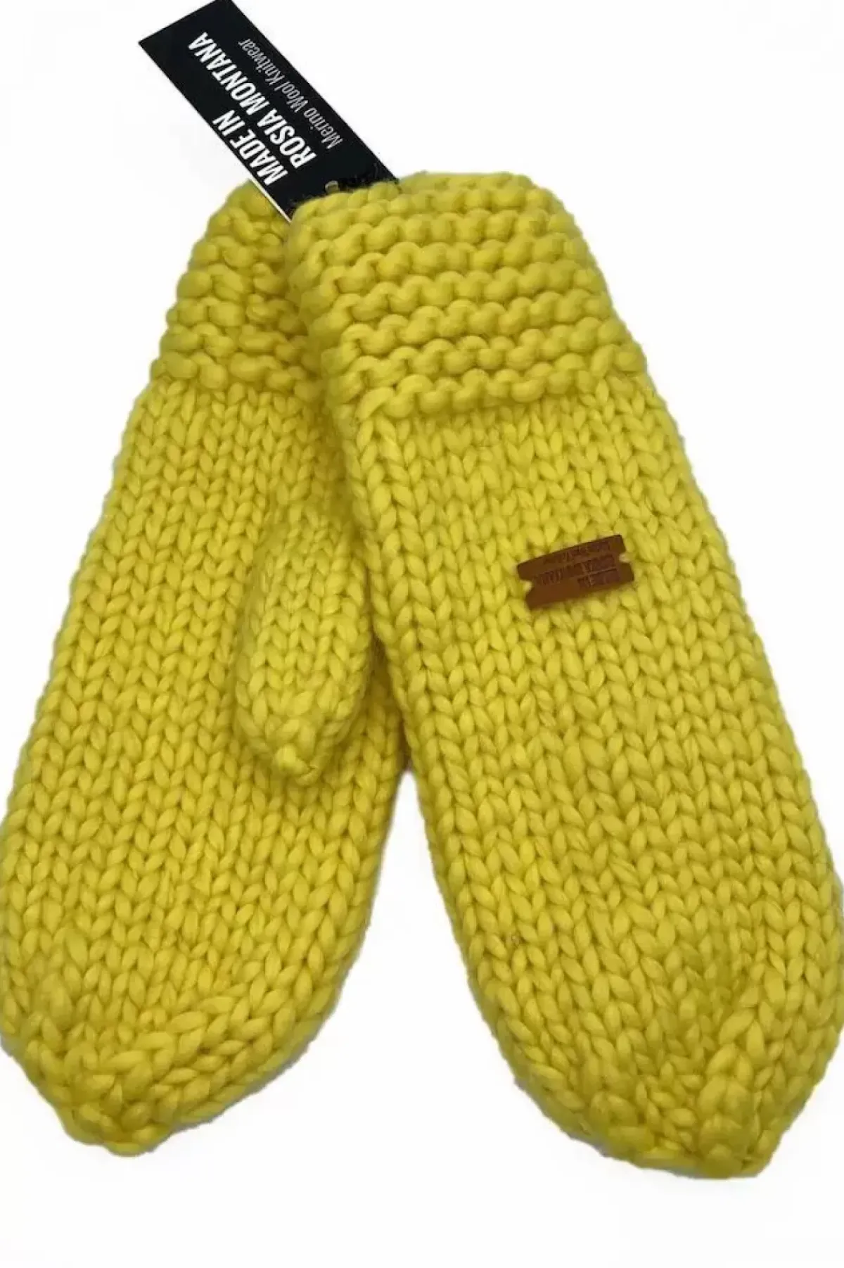 Danefæ Handschuhe>Handstrikket Merinould Vanter Yellow Sheen