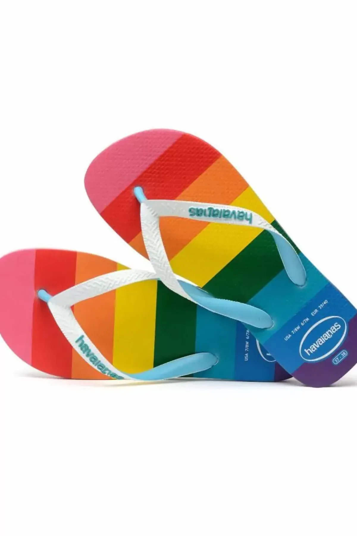 Danefæ Zehentrenner Und Slides>Havaianas Top Allover Flipflops Pride Blue
