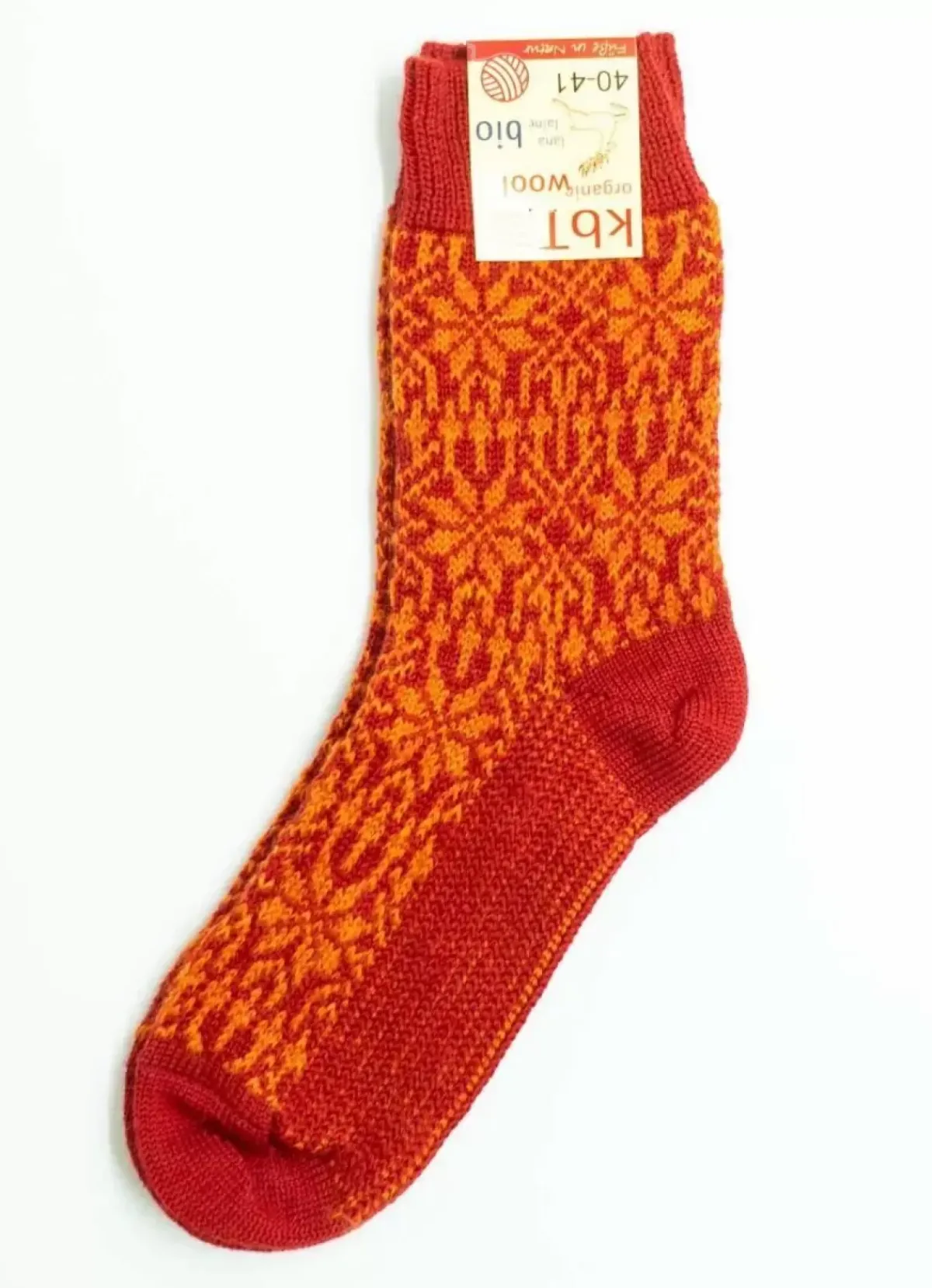 Danefæ Socken Und Strümpfe>Hirsch Natur Wool Socks Dk Red/Orange