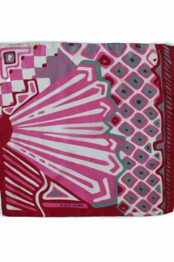 Danefæ Schals>Les Belles Vagabondes Mini Silk Scarf Circus Fuchsia
