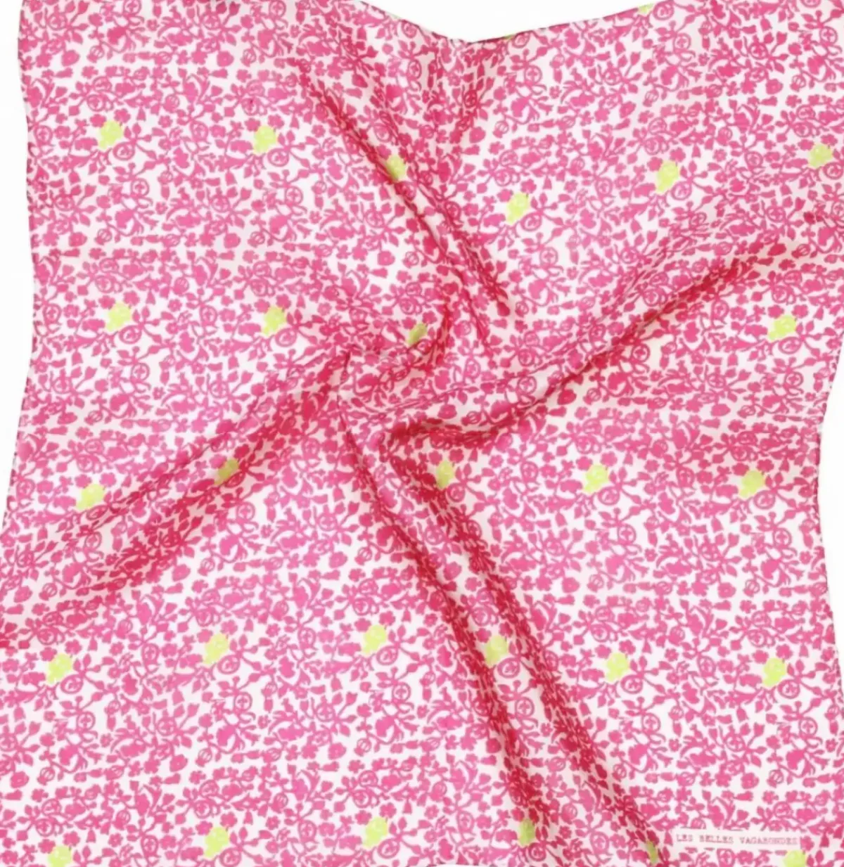 Danefæ Schals>Les Belles Vagabondes Mini Silk Scarf Pink Lobelia