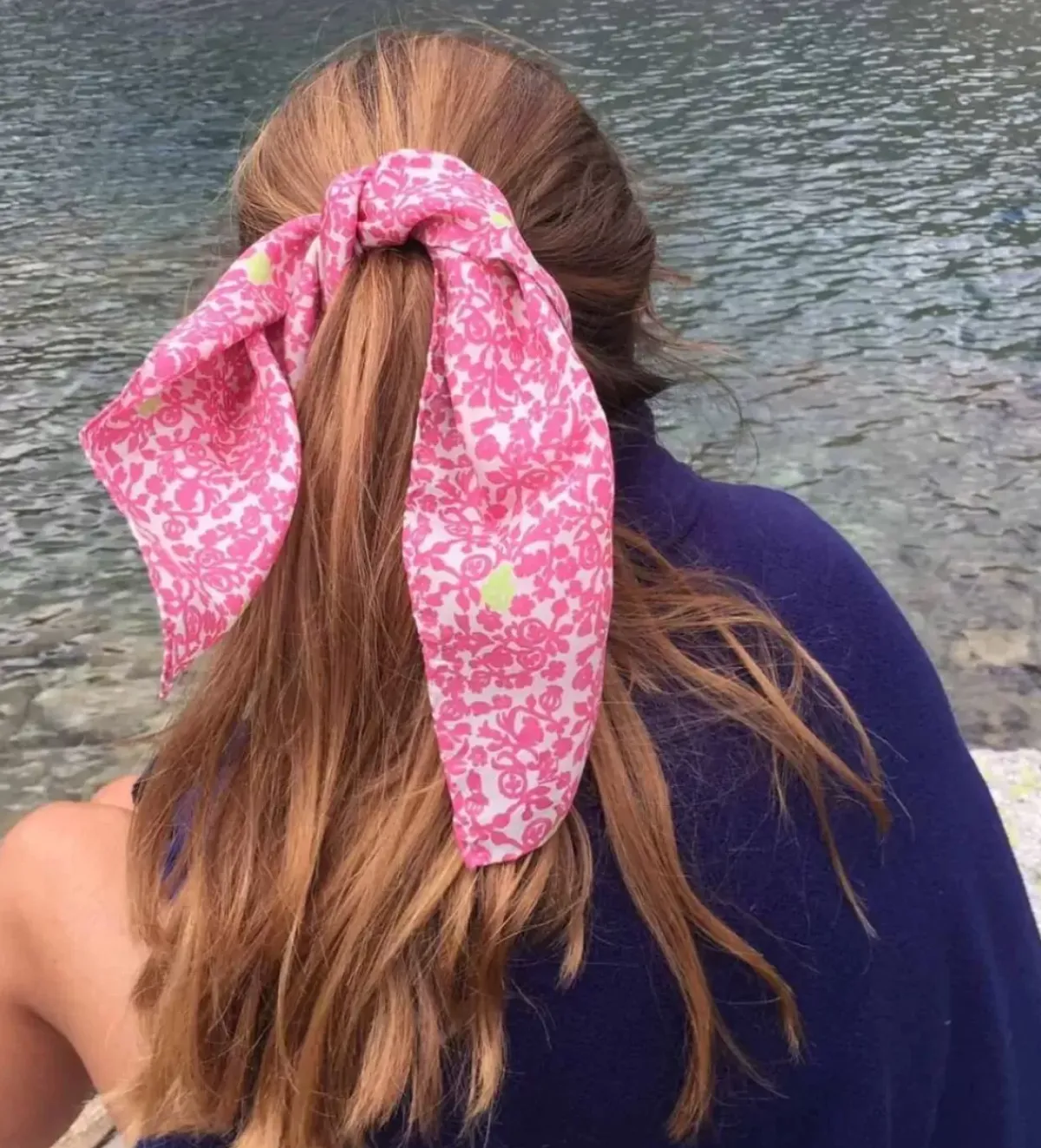 Danefæ Schals>Les Belles Vagabondes Mini Silk Scarf Pink Lobelia