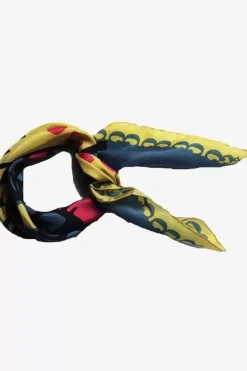 Danefæ Schals>Les Belles Vagabondes Mini Silk Scarf Mogador Yellow