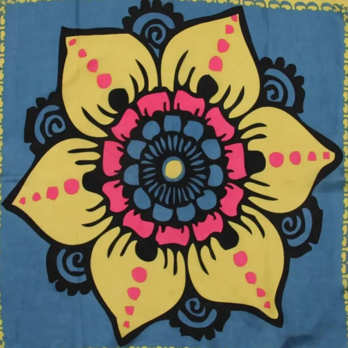 Danefæ Schals>Les Belles Vagabondes Mini Silk Scarf Mogador Yellow