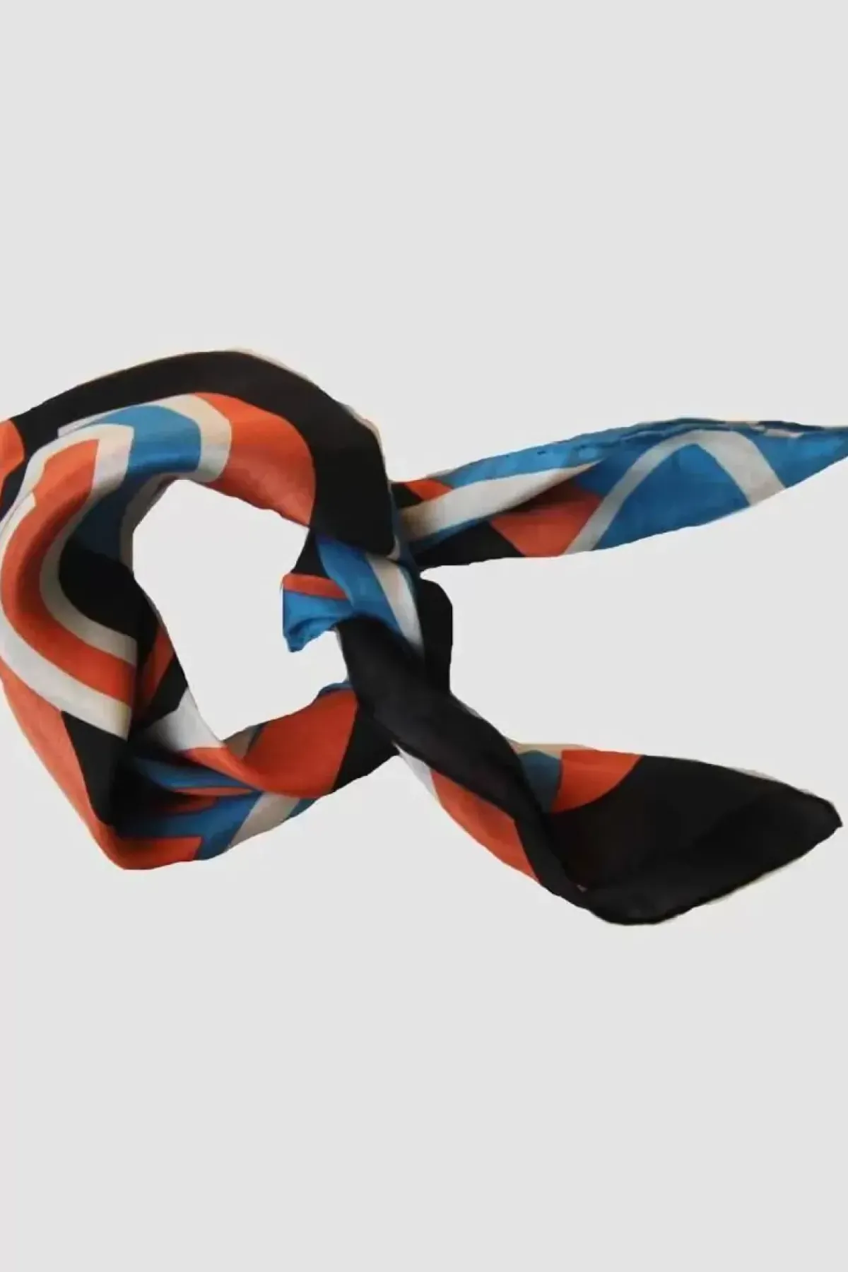 Danefæ Schals>Les Belles Vagabondes Mini Silk Scarf 70'S Black