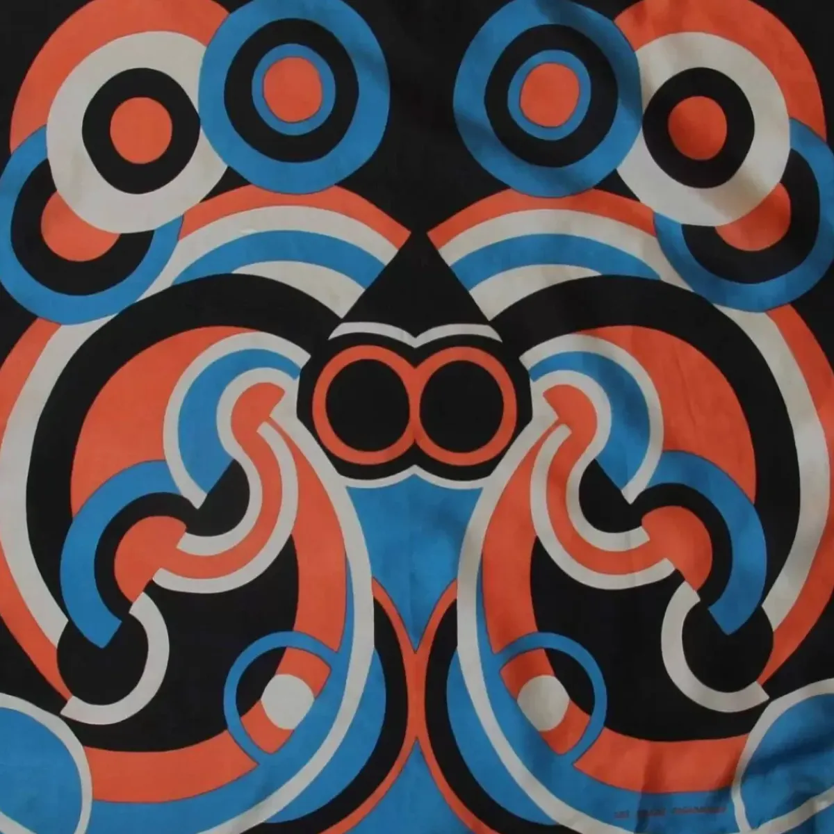 Danefæ Schals>Les Belles Vagabondes Mini Silk Scarf 70'S Black
