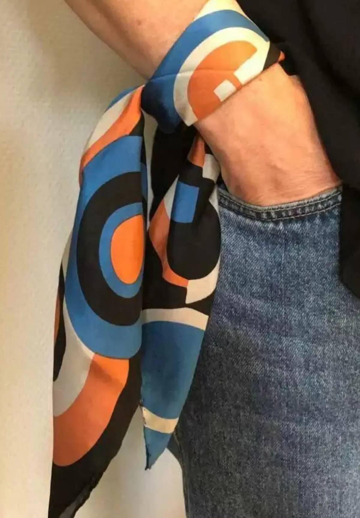 Danefæ Schals>Les Belles Vagabondes Mini Silk Scarf 70'S Black