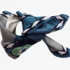 Danefæ Schals>Les Belles Vagabondes Mini Silk Scarf Peacock Grey