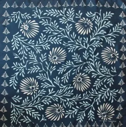 Danefæ Schals>Les Belles Vagabondes Mini Silk Scarf Azalee Navy