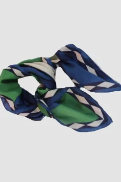 Danefæ Schals>Les Belles Vagabondes Mini Silk Scarf Peacock Green
