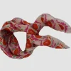 Danefæ Schals>Les Belles Vagabondes Mini Silk Scarf Jaipur Pink/Orange