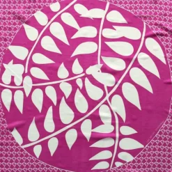 Danefæ Schals>Les Belles Vagabondes Mini Silk Scarf Ficus Fuchsia