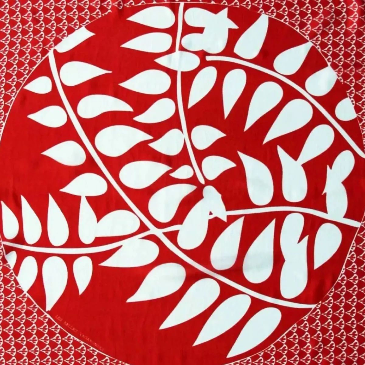 Danefæ Schals>Les Belles Vagabondes Mini Silk Scarf Ficus Orange