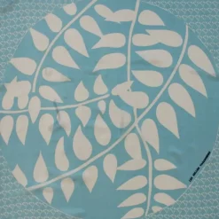 Danefæ Schals>Les Belles Vagabondes Mini Silk Scarf Ficus Blue