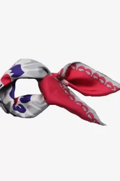 Danefæ Schals>Les Belles Vagabondes Mini Silk Scarf Mogador Pink