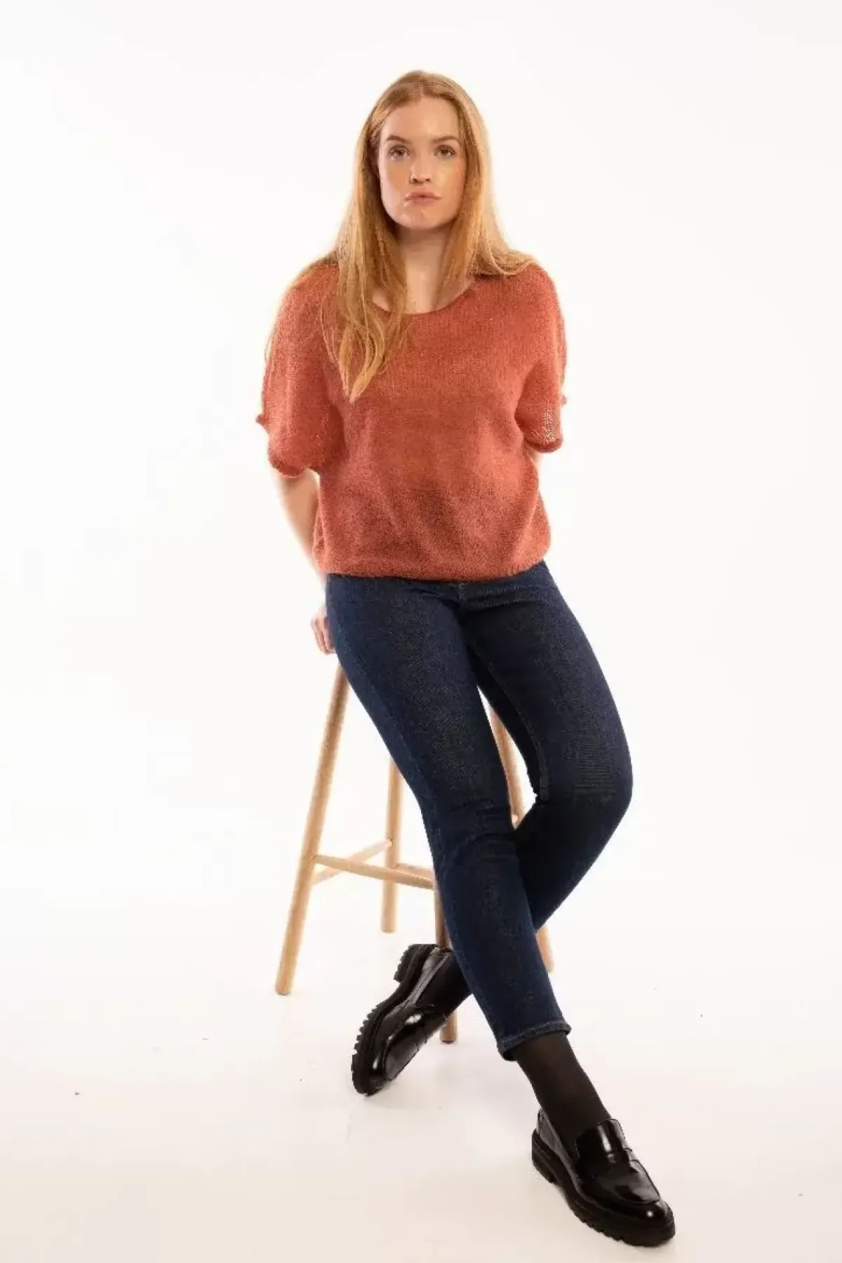 Danefæ Strickwaren>Liberty Sweater Rose Tile