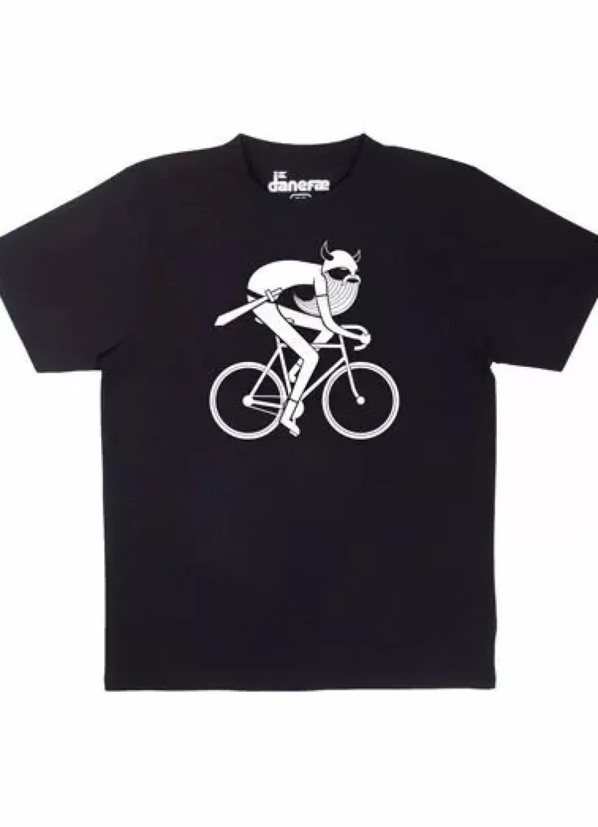 Danefæ T-Shirts>Mande Tee Black Bikingviking (White)