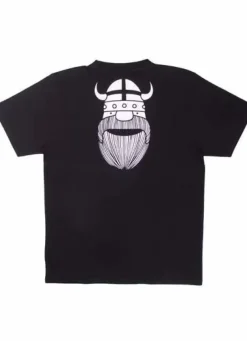 Danefæ T-Shirts>Mande Tee Black Rectoverso Erik