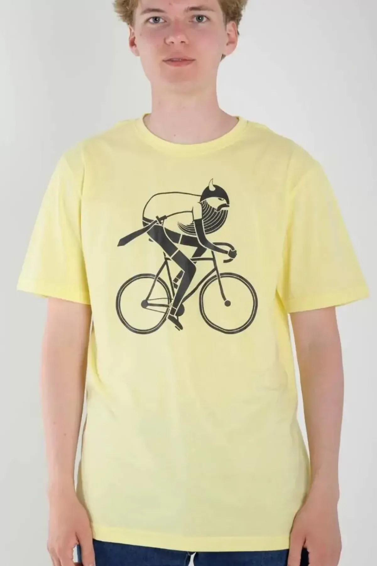 Danefæ T-Shirts>Mande Tee Pale Yellow Veloviking Mj
