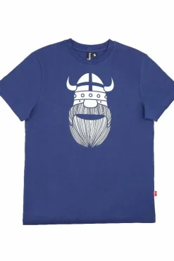 Danefæ T-Shirts>Mande Tee X Dusty Blue Erik (White)
