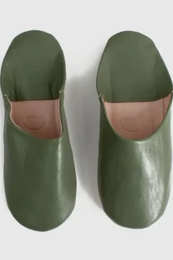 Danefæ Hausschuhe>Marokkanske Babouche Tofler Olive