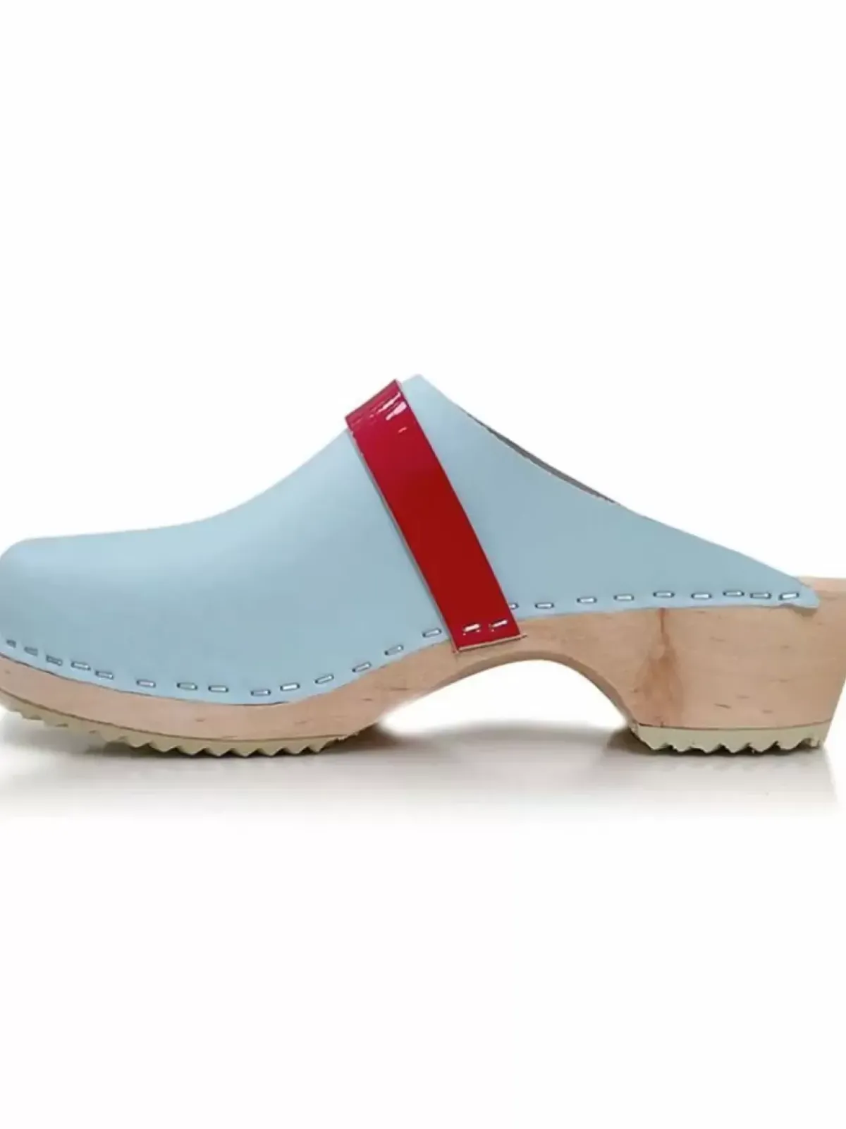 Danefæ Holzschuhe>Mine Traesko Light Blue/Red