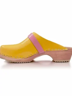 Danefæ Holzschuhe>Mine Traesko Yellow/Pink