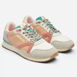 Danefæ Sneakers>M.Moustache Andre Running Sneakers Suede Et Mesh Gris Blanc Blush