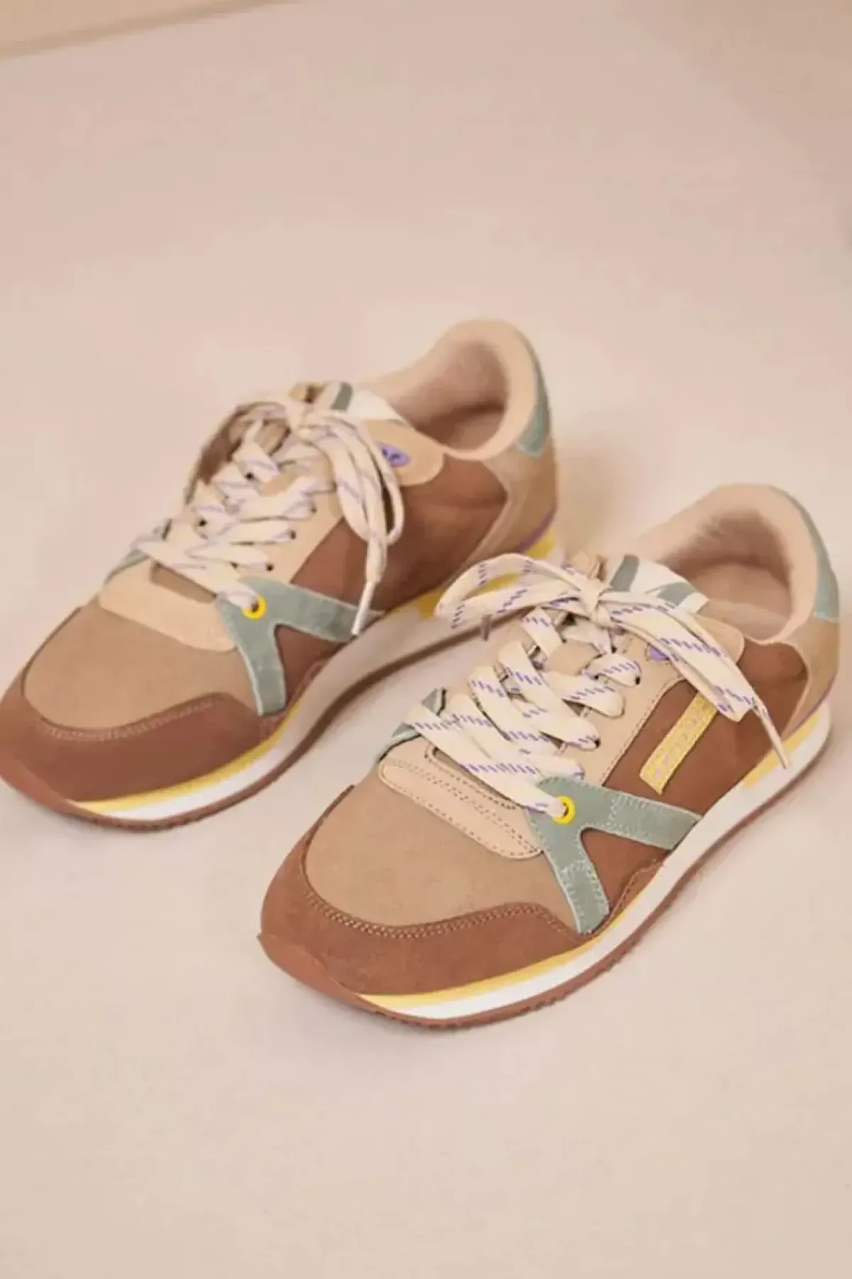 Danefæ Sneakers>M.Moustache Andre Running Sneakers Suede Brun Sable Sauge
