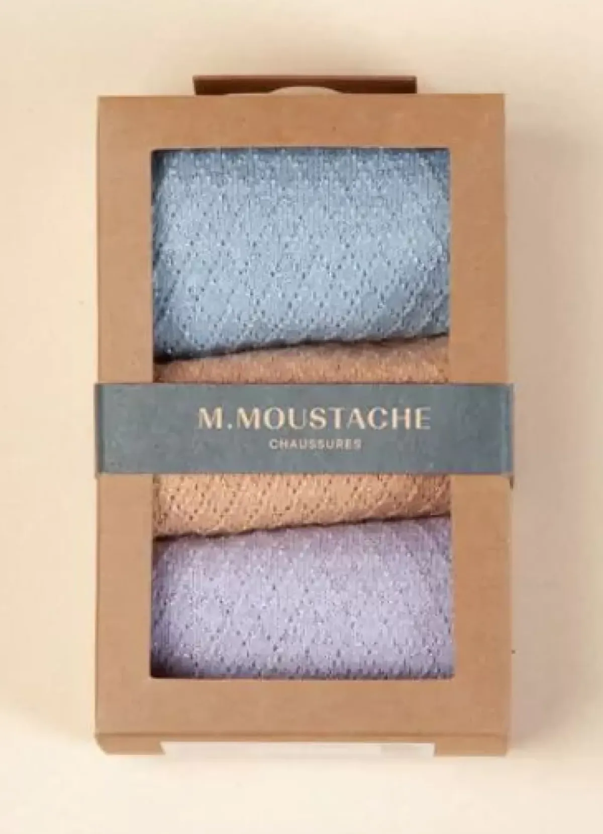 Danefæ Socken Und Strümpfe>M.Moustache Chaussettes Stromper 3-Pak Gaufre Paillettes