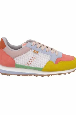 Danefæ Sneakers>M.Moustache Gabrielle Suede Jaune Corail Ciel