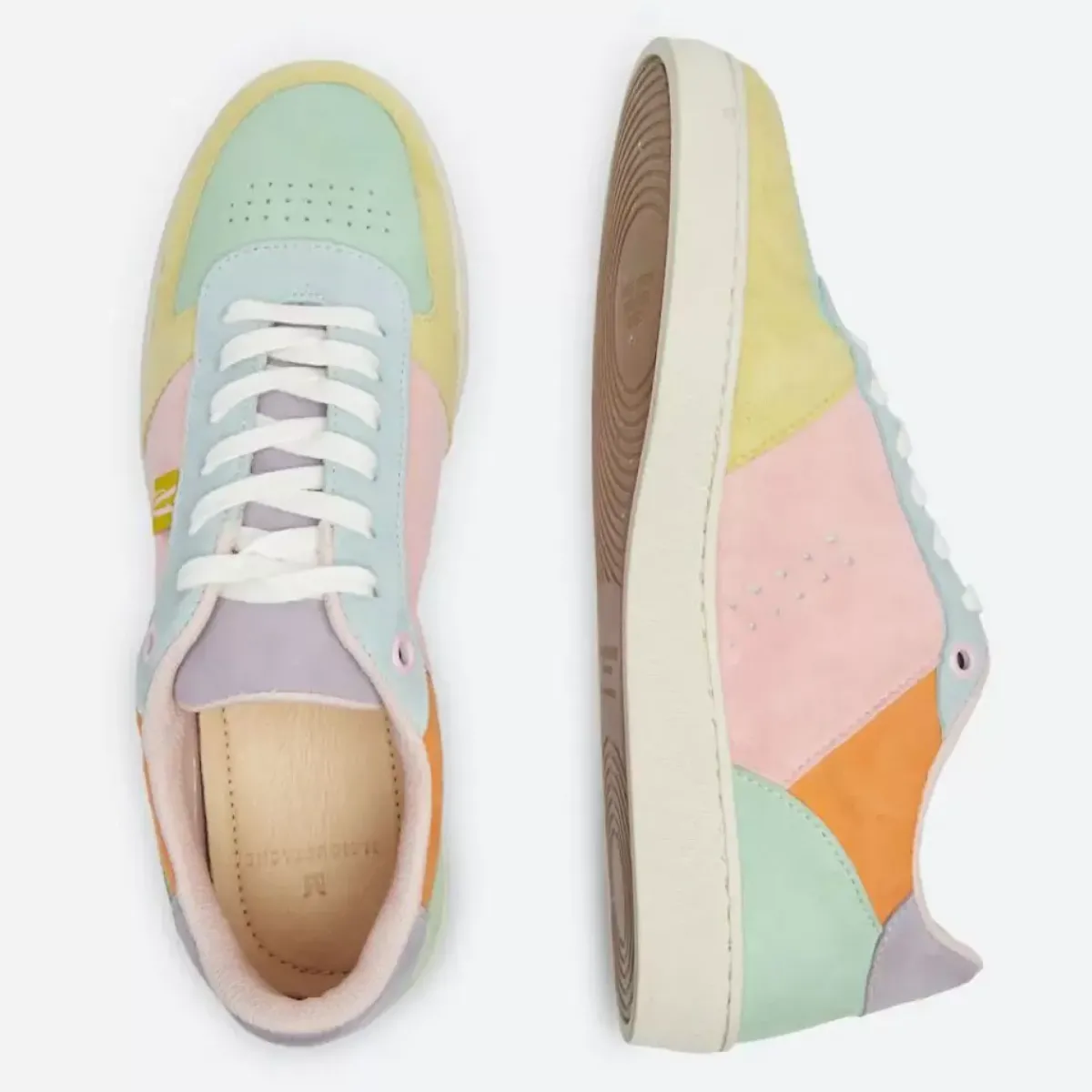 Danefæ Sneakers>M.Moustache Marie Low Sneakers Suede Citron Vert Deau Ciel