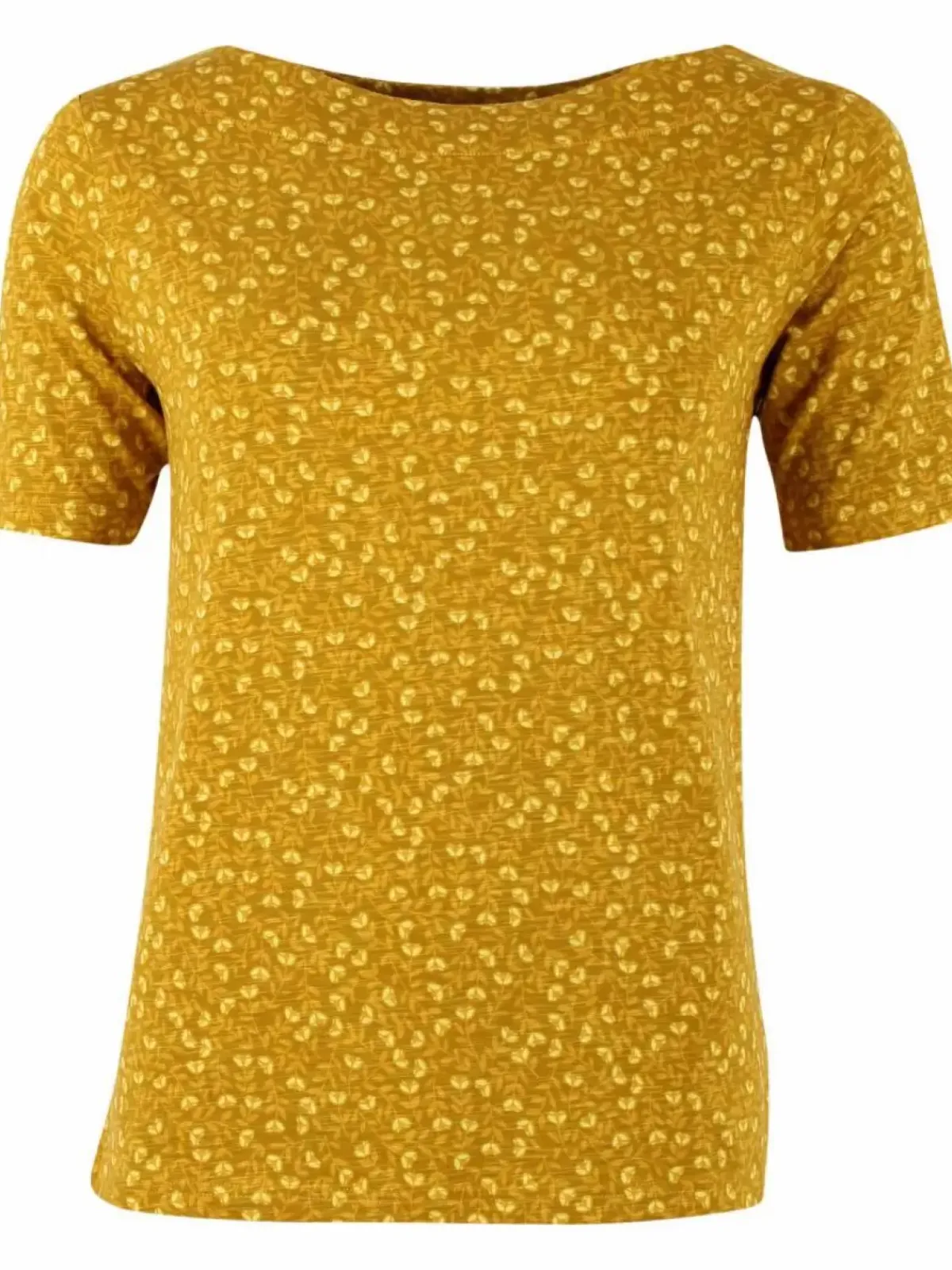 Danefæ T-Shirts>Organic - Daneboatneck Viscose Slub Tee Occer Fleurie