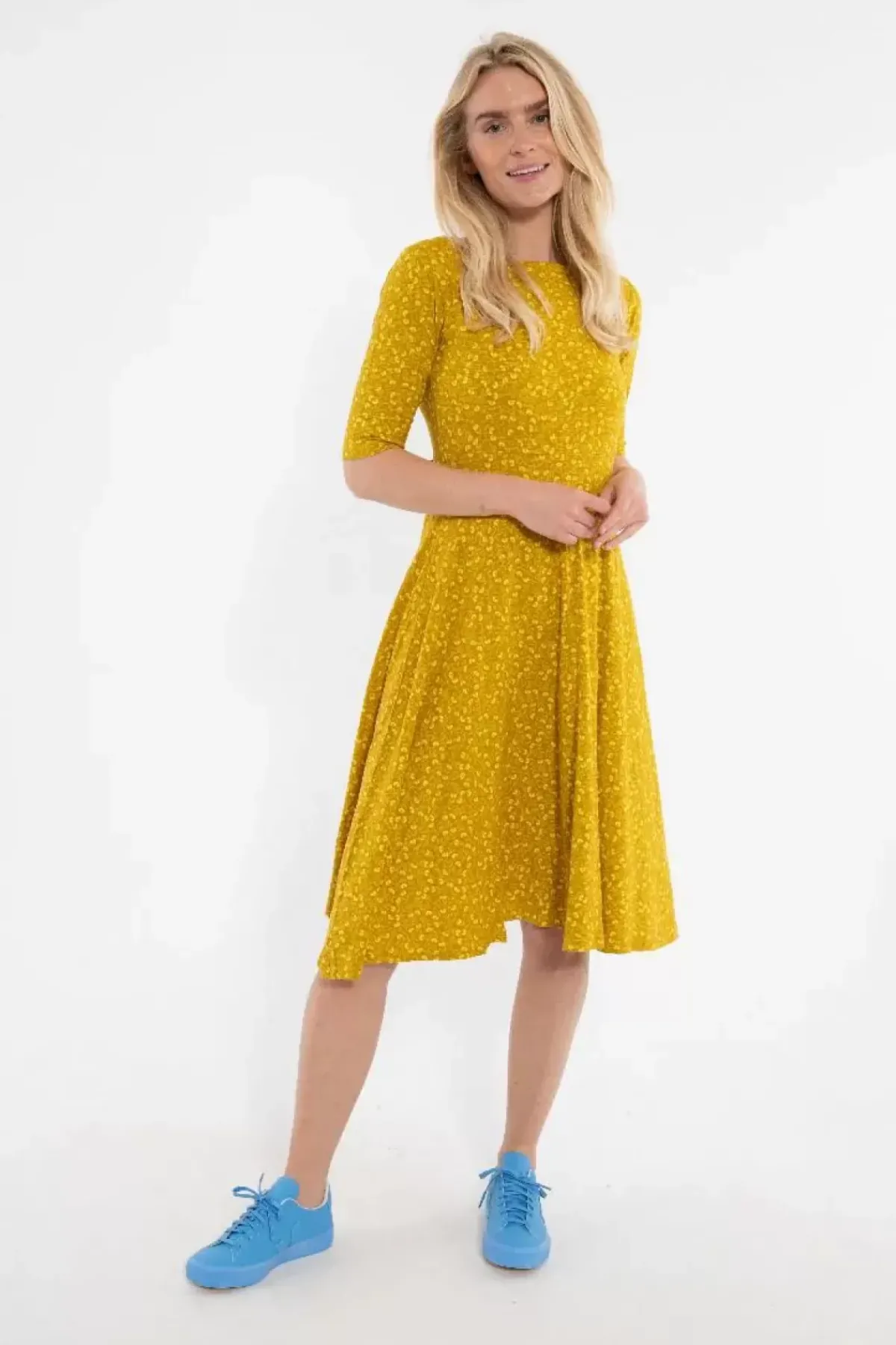 Danefæ Kleider>Organic - Danecharlotte Viscose Dress Occer Fleurie