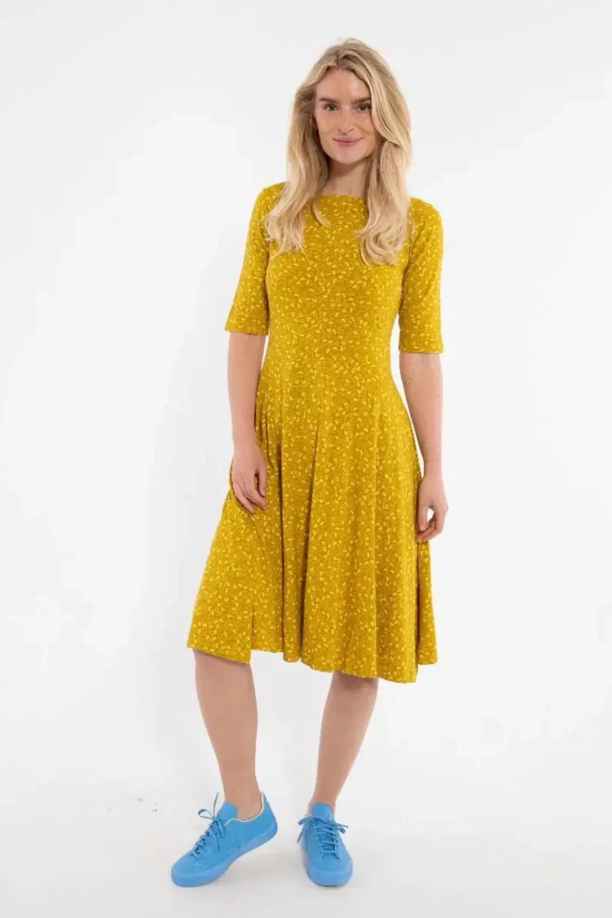 Danefæ Kleider>Organic - Danecharlotte Viscose Dress Occer Fleurie