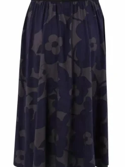 Danefæ Röcke>Organic - Danechichi Skirt Grey Marine Bloom Boom