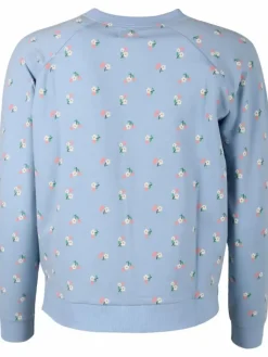 Danefæ Sweatshirts>Organic - Daneklausen Sweat Pastel Blue Mini Flower